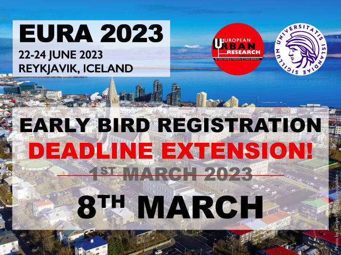 EURA 2023 - Early-bird registration EXTENSION