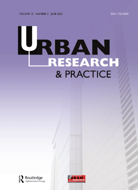 Urban Research and Practice Journal Cover. Volume 15, Issue 2, June 2022