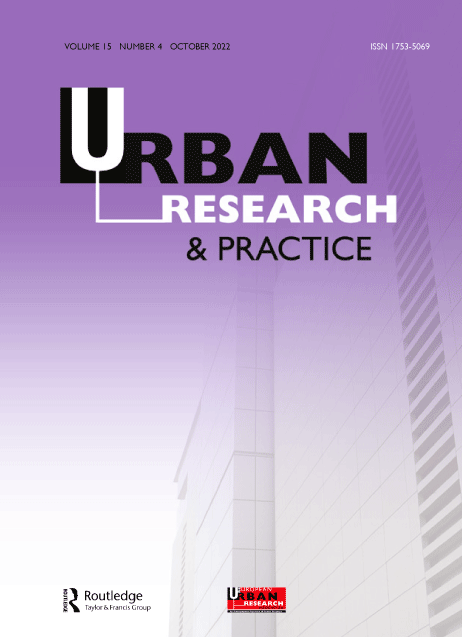 Urban Research and Practice Journal Cover. Volume 15, Issue 4, October 2022