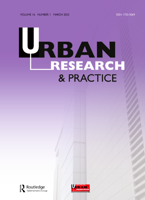 Urban Research and Practice Journal Cover. Volume 16, Issue 1, March 2023